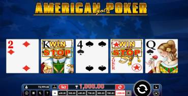 American Poker Gold: Выигрыши