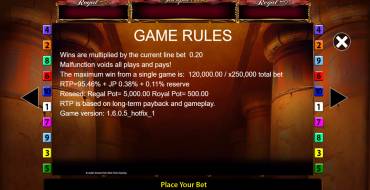 Eye of Horus Megaways Jackpot King: Правила