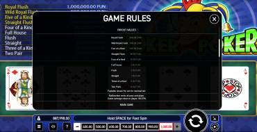 Joker Poker: Таблица выплат